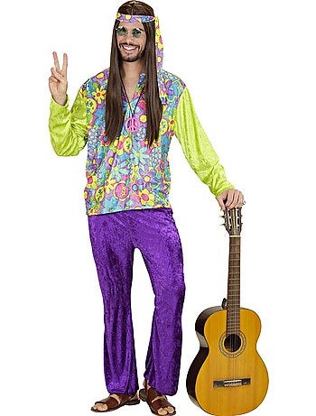 costume hippie en velours violet