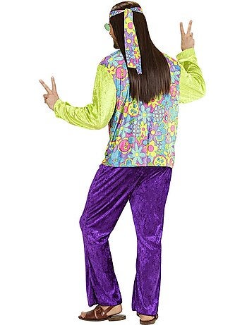 costume hippie en velours violet