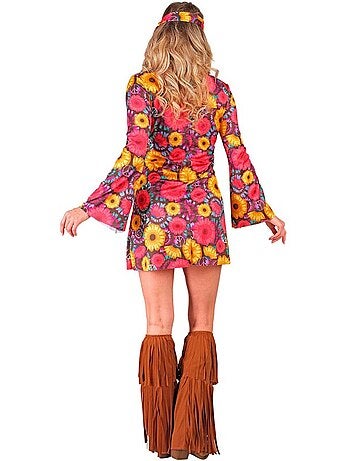 Costume hippie fleuri à franges