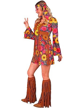 Costume hippie fleuri à franges