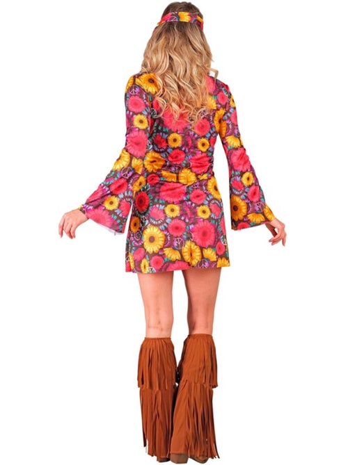 Costume hippie fleuri à franges - Kiabi