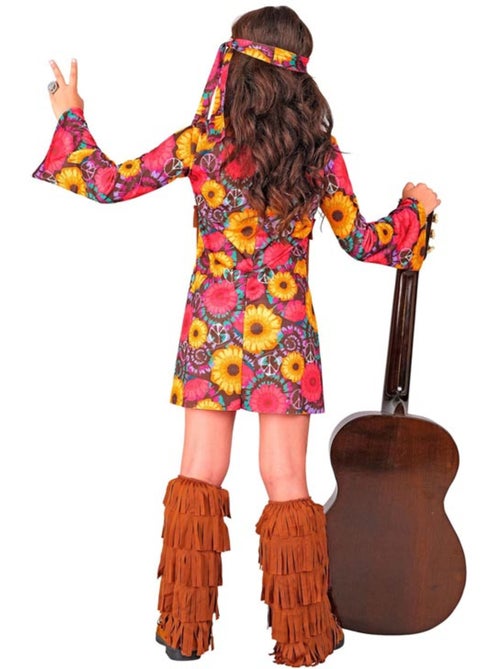 Costume hippie fleuri à franges - Kiabi