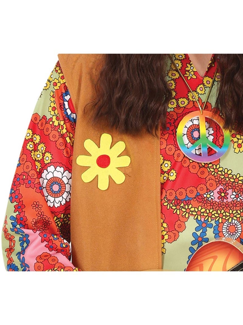 Costume hippie Paix Amour Multicolore - Kiabi