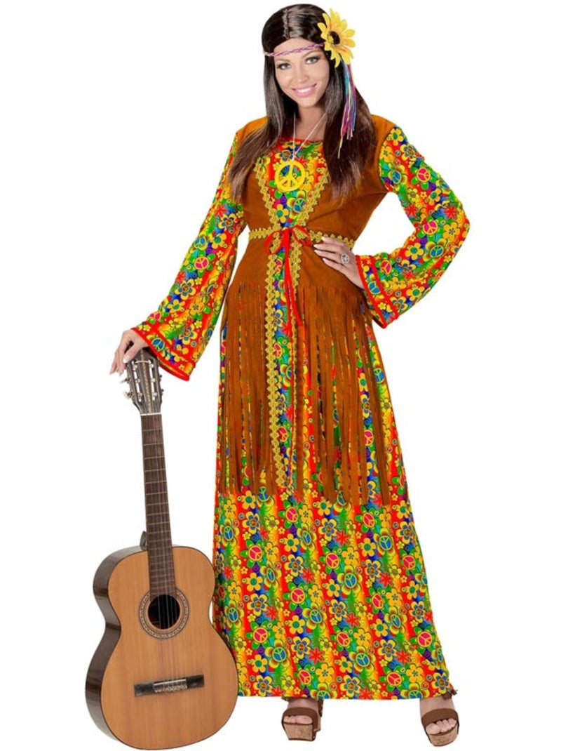 Costume hippie symbole de paix Multicolore - Kiabi