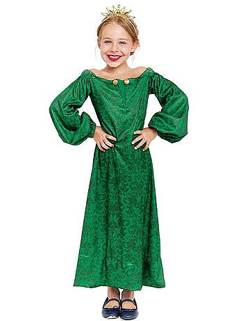 Costume médiéval imprimé pour dame
