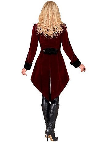 Costume ou manteau gothique en velours bordeaux