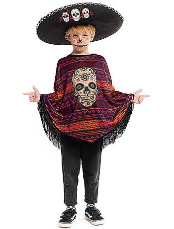Costume ou poncho mexicain de Catrina