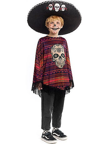 Costume ou poncho mexicain de Catrina