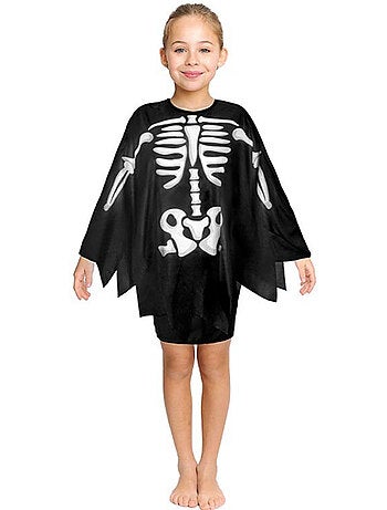 Costume ou poncho squelette de 65 cm