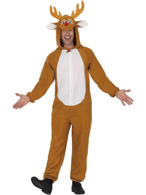 Costume ou pyjama de renne avec capuche et bois - Kiabi