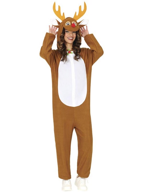 Costume ou pyjama de renne avec capuche et bois - Kiabi