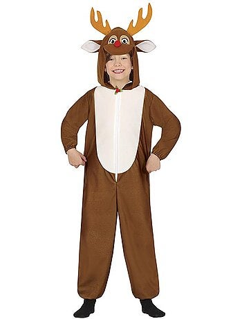 Costume ou pyjama de renne avec capuche et bois