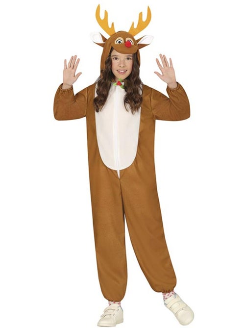 Costume ou pyjama de renne avec capuche et bois - Kiabi