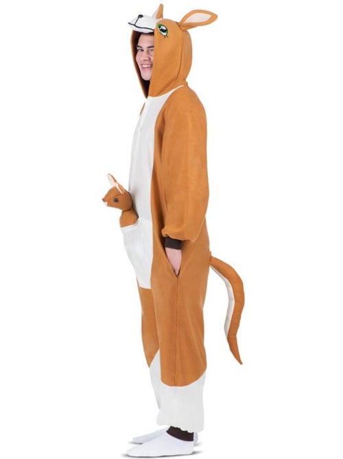 Costume ou pyjama kangourou avec capuche en peluche - Kiabi
