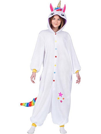 Costume ou pyjama licorne à capuche