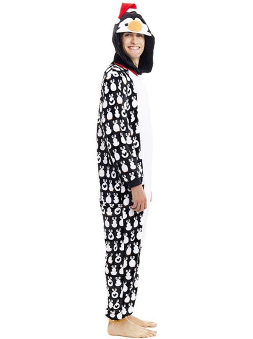 Costume ou pyjama pingouin de Noël avec capuche - Kiabi Costume ou pyjama pingouin de Noël avec capuche - Kiabi