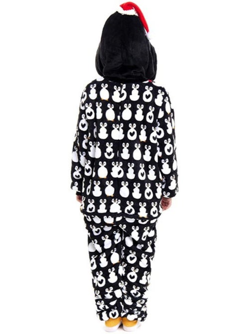 Costume ou pyjama pingouin de Noël avec capuche - Kiabi