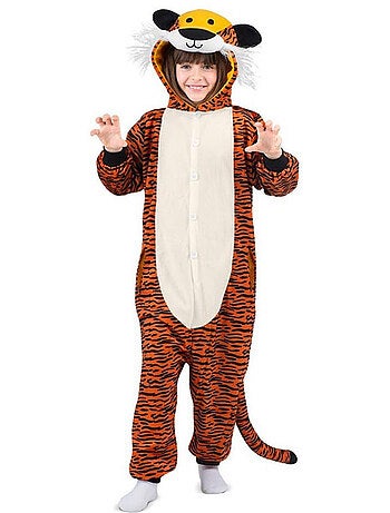 Costume ou pyjama tigre noir avec capuche