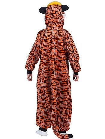Costume ou pyjama tigre noir avec capuche