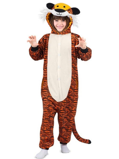 Costume ou pyjama tigre noir avec capuche - Kiabi