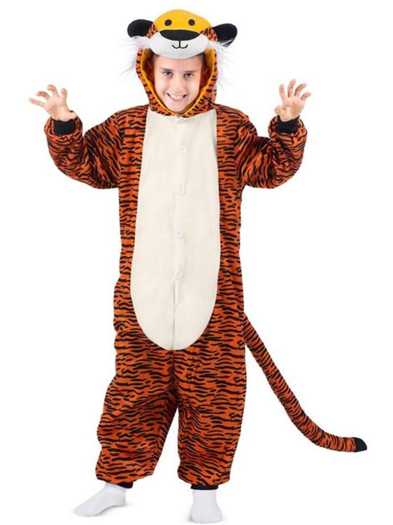 Costume ou pyjama tigre noir avec capuche Multicolore - Kiabi