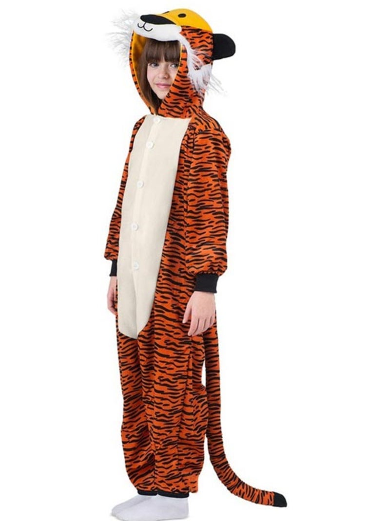 Costume ou pyjama tigre noir avec capuche Multicolore - Kiabi