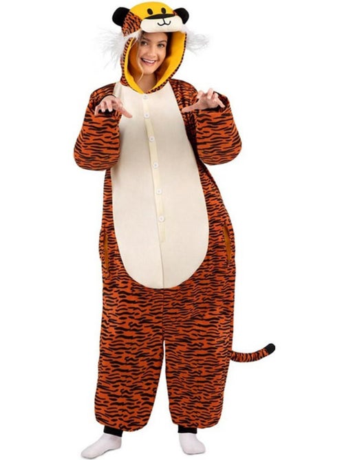 Costume ou pyjama tigre noir avec capuche - Kiabi