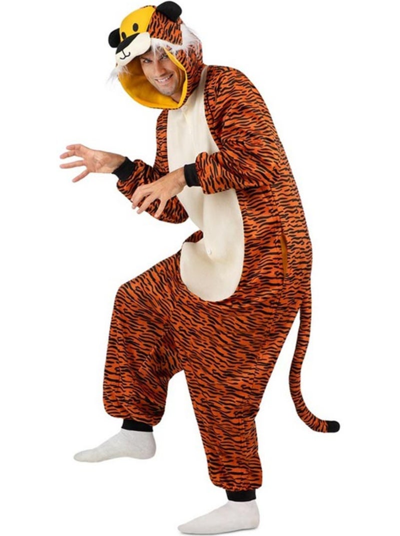 Costume ou pyjama tigre noir avec capuche Multicolore - Kiabi