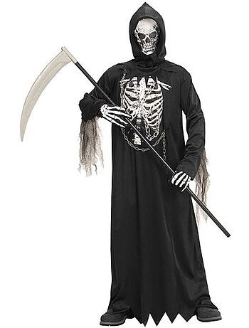 Costume ou robe de mort à capuche avec masque