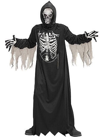 Costume ou robe de mort à capuche avec masque