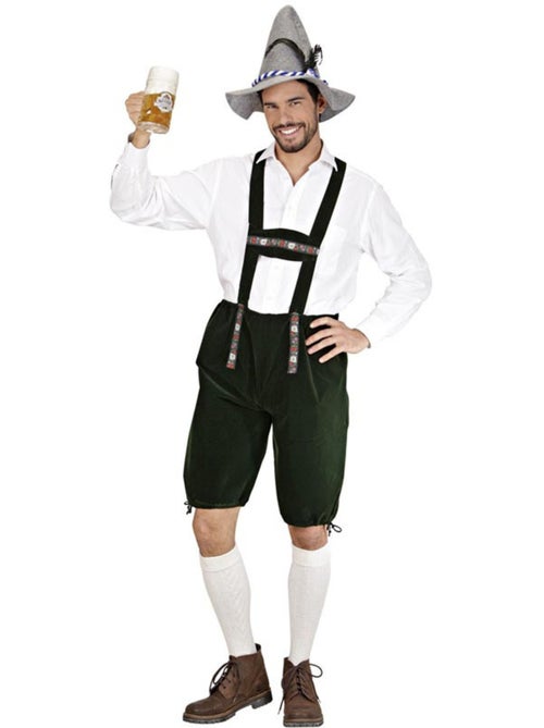 Costume ou salopette bavaroise en lederhosen foncé - Kiabi
