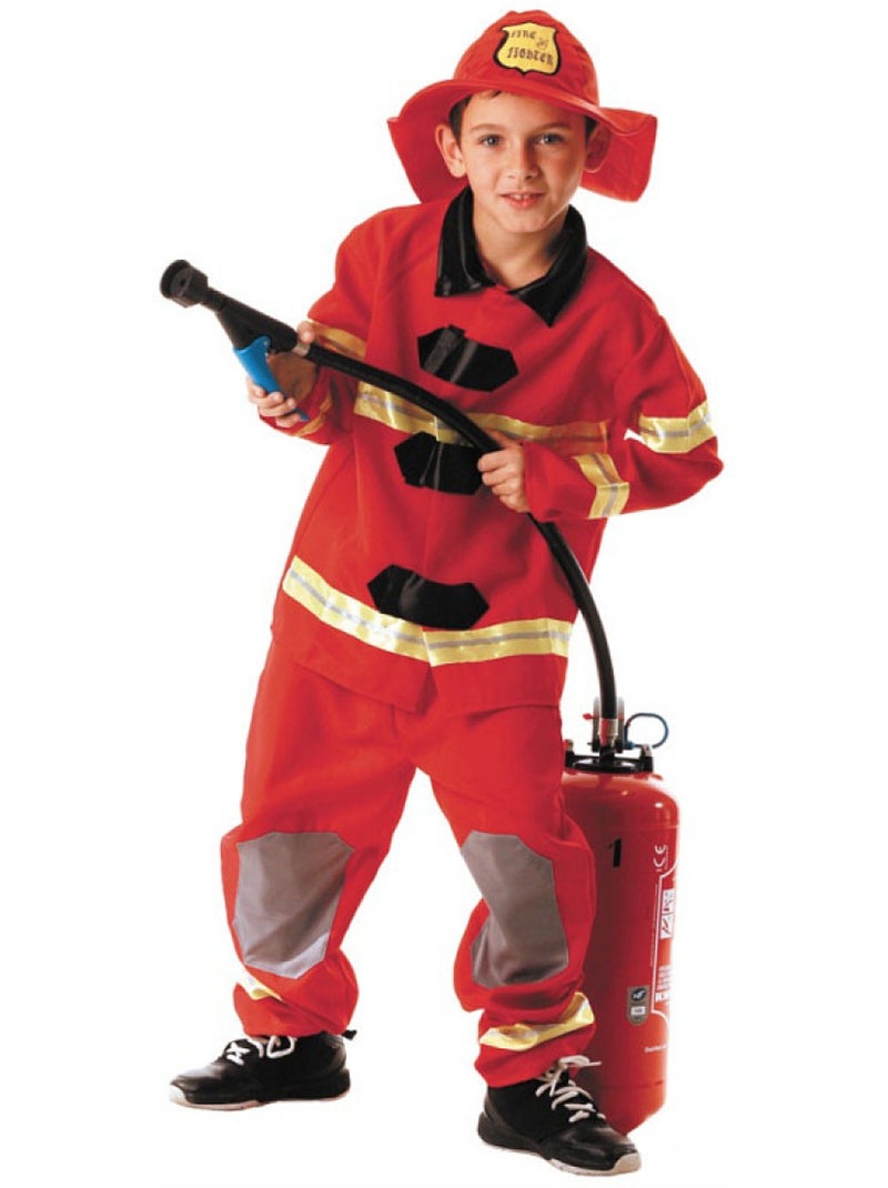 Costume pompier us 7 - 9 ans Rouge - Kiabi