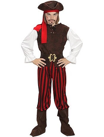 Costume rayé de pirate des Caraïbes