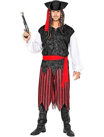 Costume rayé de pirate des Caraïbes