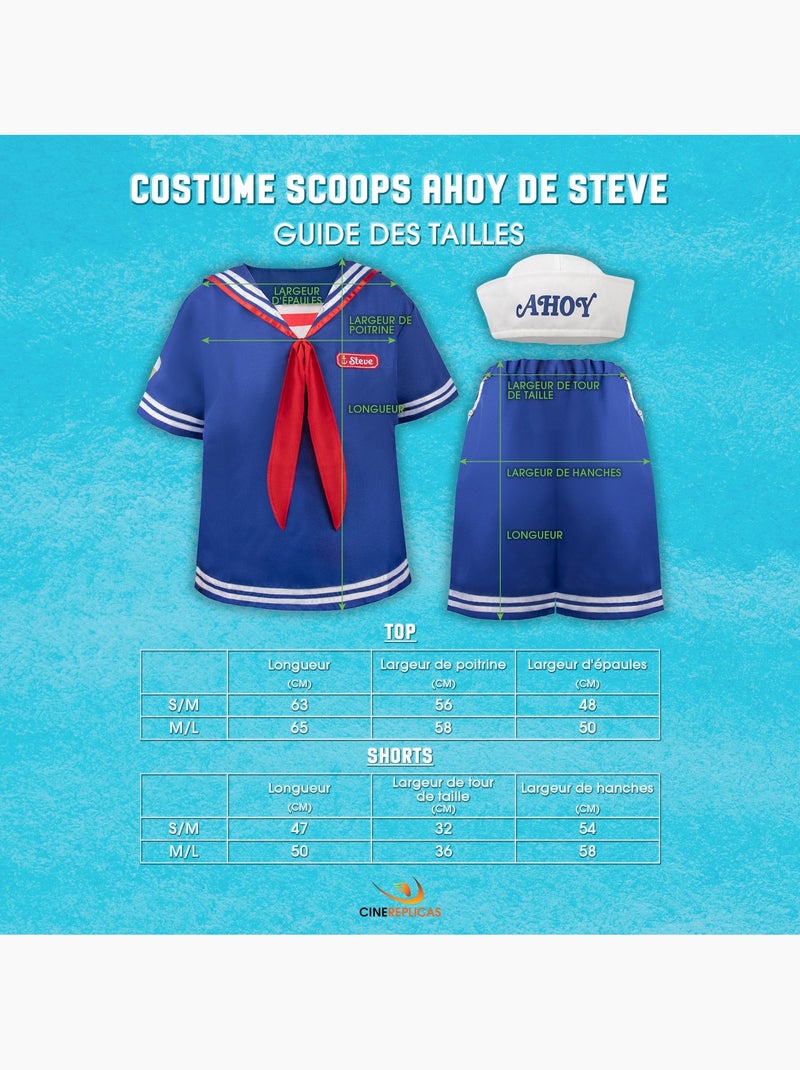 Costume scoops ahoy steve - stranger things Bleu - Kiabi
