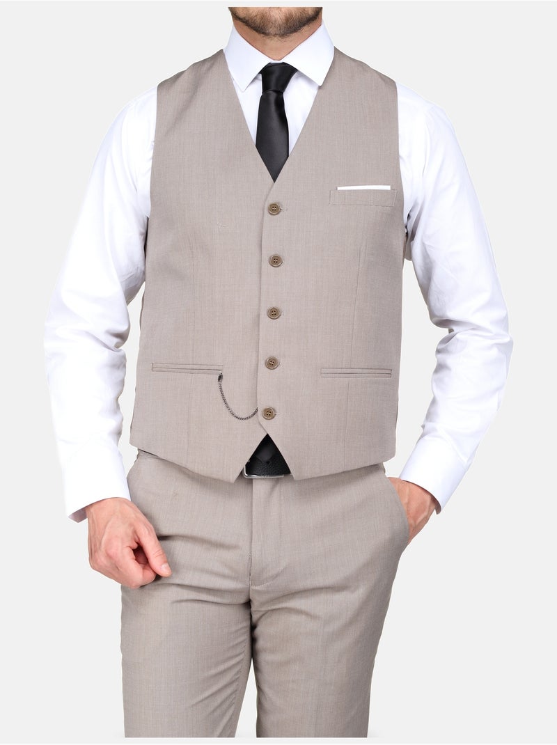 Costume trois pièces Taupe - Kiabi