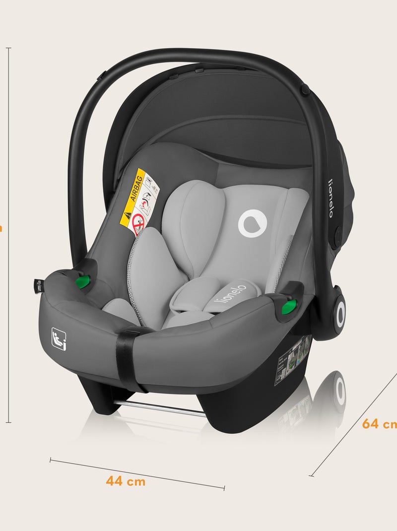 Cosy LIONELO Lemmy i-Size - 40-87 cm - De 0 à 13 Kg - Groupe 0+ Gris - Kiabi