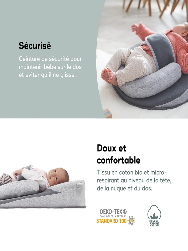 Cosydream(+) Réducteur de lit Nouveau-né, Support Morphologique Incliné 'Babymoov' Gris - Kiabi
