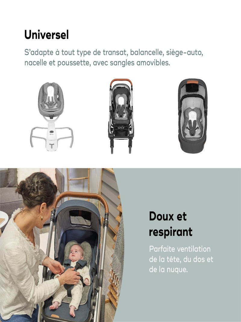 Cosymorpho Smokey Coussin Réducteur Universel pour Bébé 'Babymoov' Gris foncé - Kiabi