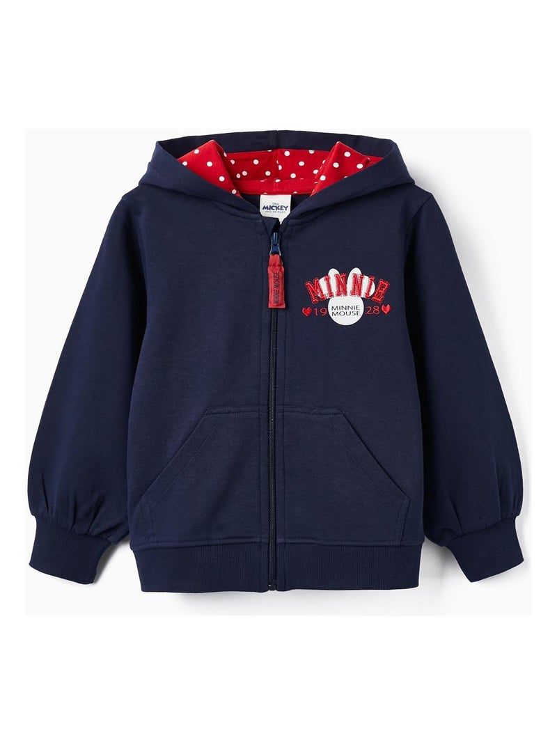 Cotton Hooded Coat for Girls 'Minnie'   MINNIE Bleu foncé - Kiabi