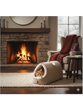 Couchage en tunnel pour chat