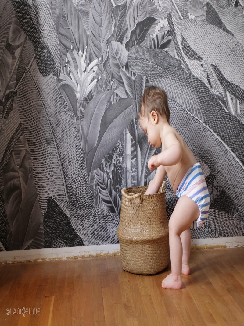 Couche de bain bébé évolutive (0 à 3 ans) "Marinière" - Langeline Blanc Rouge Bleu - Kiabi