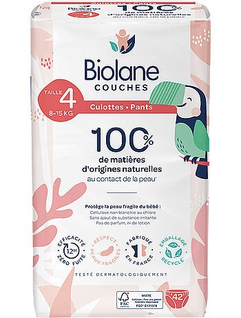 Couches culottes écologiques taille 4 de 8 à 15kg - 42 couches