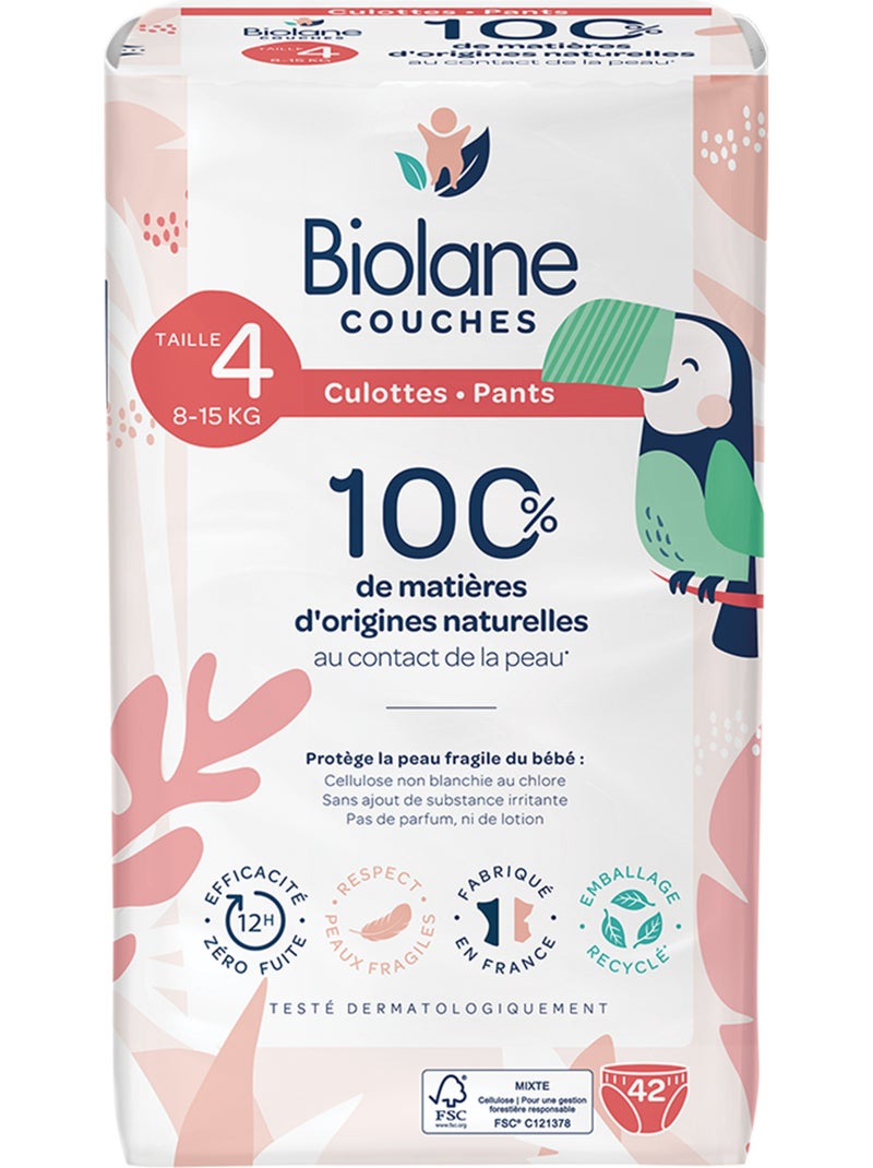 Couches culottes écologiques taille 4 de 8 à 15kg - 42 couches N/A - Kiabi