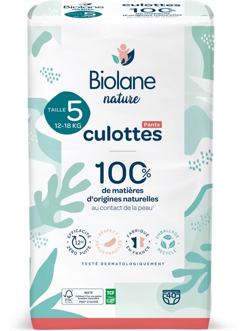 Couches-culottes écologiques taille 5 (12 à 18 kg) - 40 couches biolane - Kiabi Couches-culottes écologiques taille 5 (12 à 18 kg) - 40 couches biolane - Kiabi