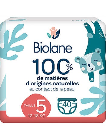 Couches culottes écologiques taille 5 de 12 à 18kg - 40 couches