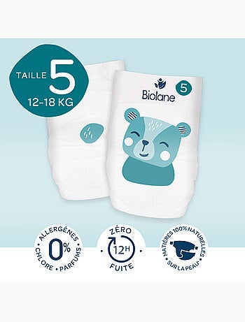 Couches culottes écologiques taille 5 de 12 à 18kg - 40 couches