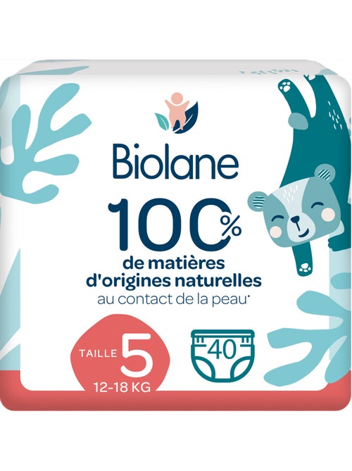 Couches culottes écologiques taille 5 de 12 à 18kg - 40 couches - Kiabi Couches culottes écologiques taille 5 de 12 à 18kg - 40 couches - Kiabi