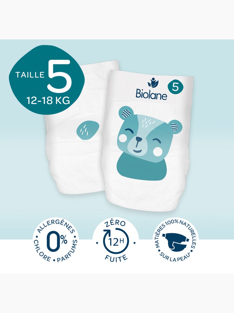 Couches culottes écologiques taille 5 de 12 à 18kg - 40 couches N/A - Kiabi
