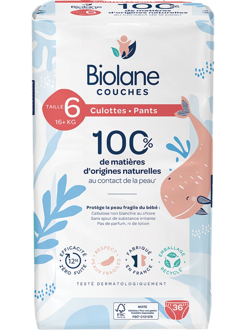 Couches culottes écologiques taille 6 16+kg - 36 couches N/A - Kiabi